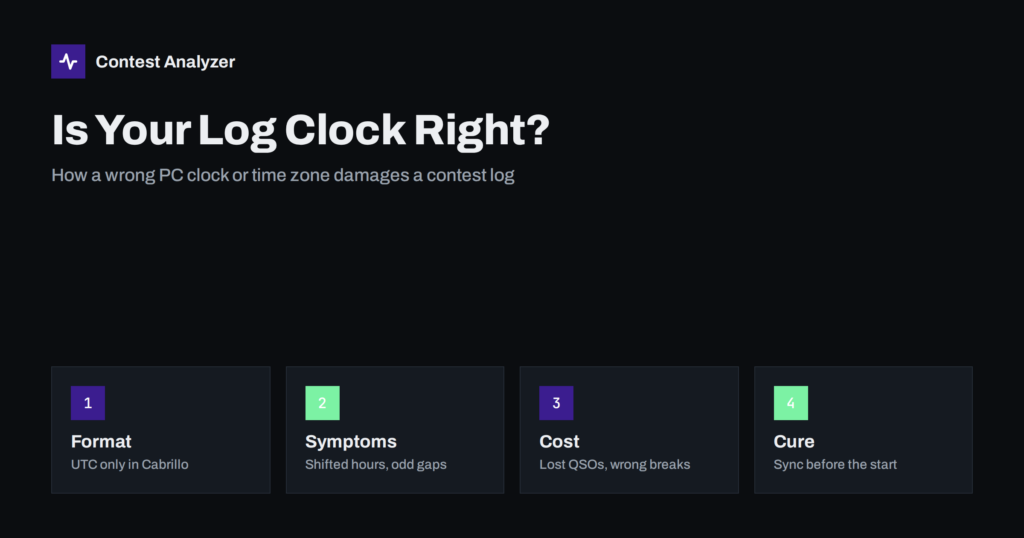Wrong PC Clock or UTC Errors in a Contest Log